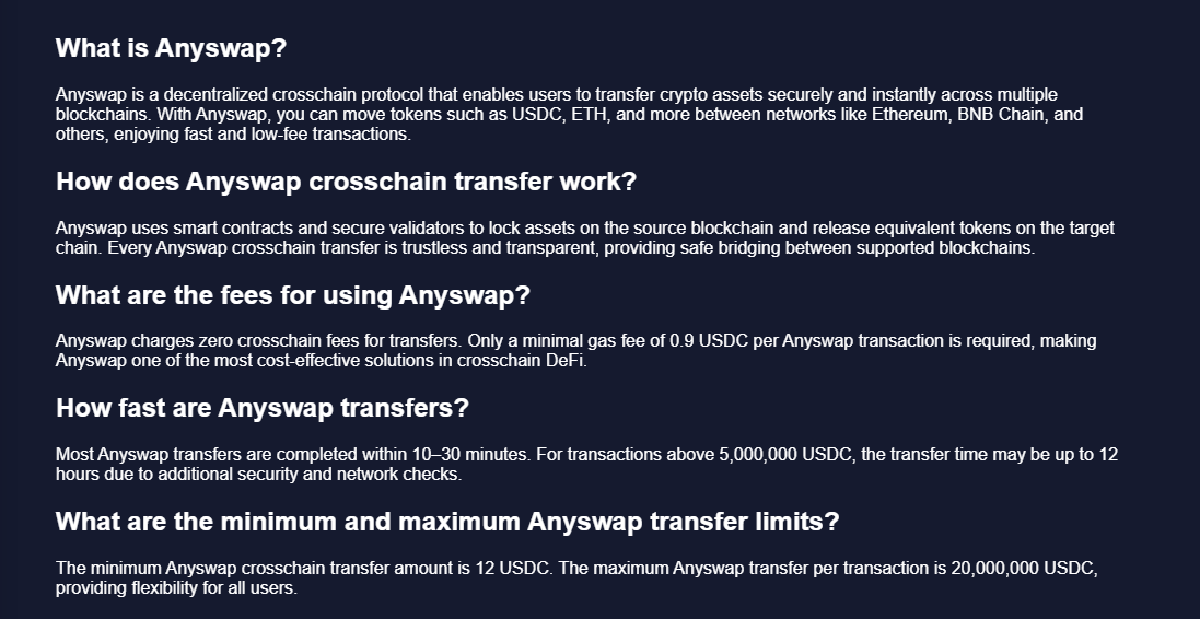 Anyswap Analytics Dashboard